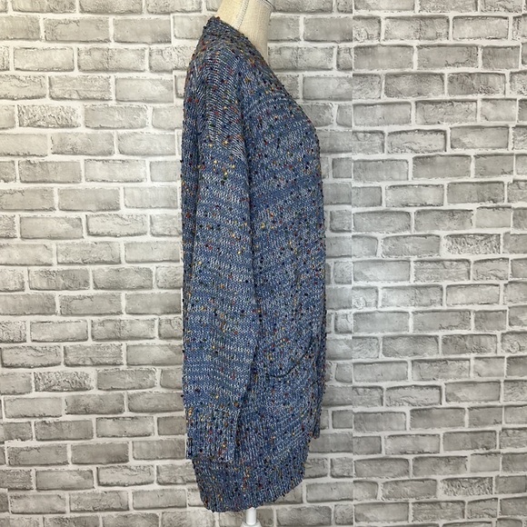 Blakeley women’s multicolored confetti open front knit sweater. Two pockets. EUC - Picture 6 of 12